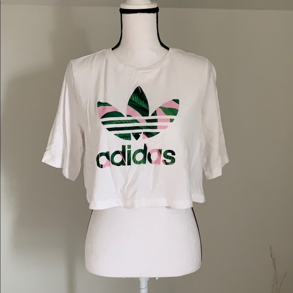 Adidas | Originals Floral Crop Top - Picture 1 of 6